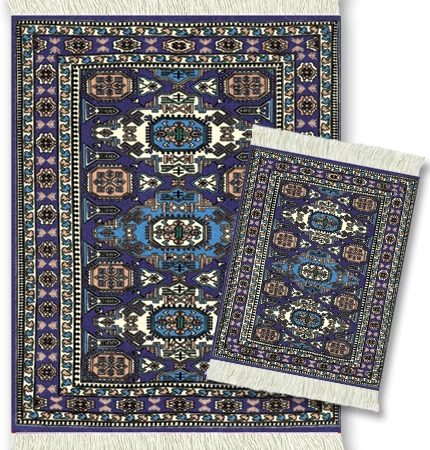 Ardabil Mouserug and Coasterrug Set-0